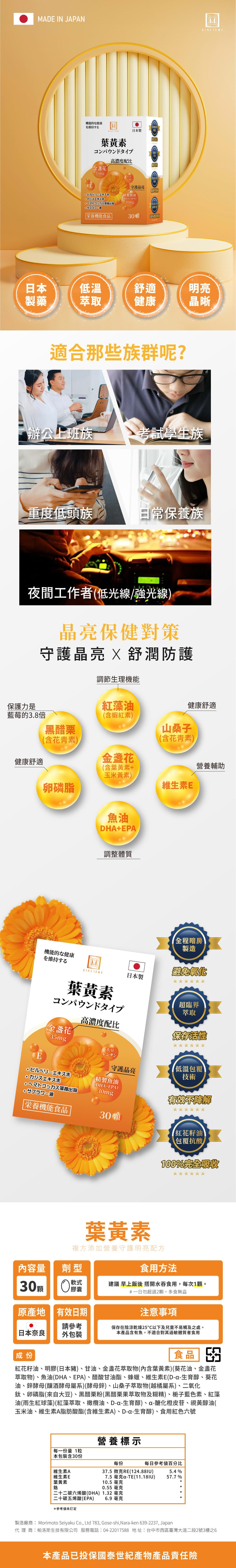 葉黃素 詳細資訊