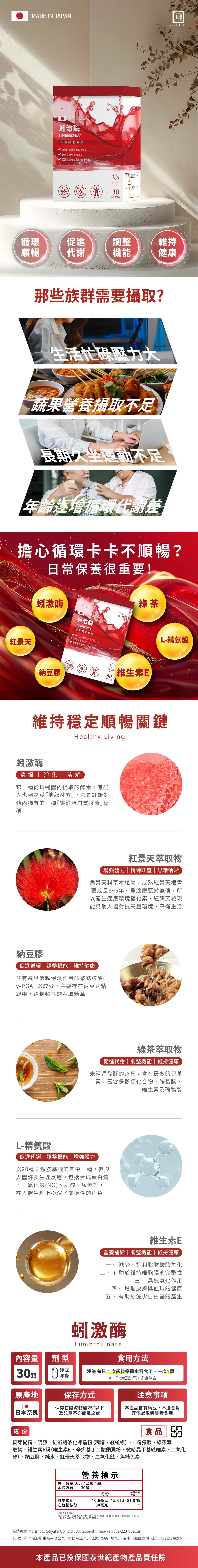 蚓激酶 詳細資訊